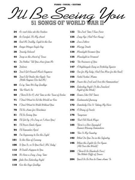 I'll Be Seeing You - 51 Songs Of World War II (2nd Edition)